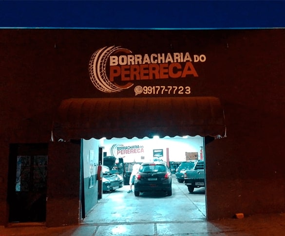 Fachada loja Borracharia do Perereca